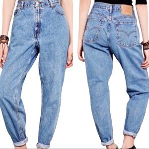 VTG Levi’s Y2K Relaxed Fit 550 High Rise Medium Wash Mom Jeans Sz 2